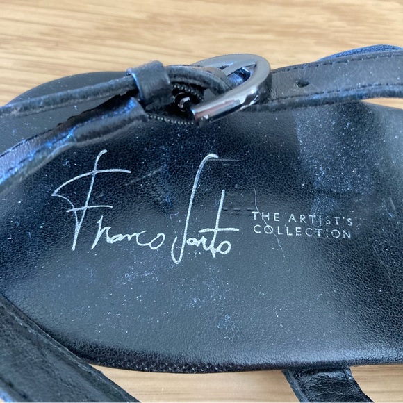 Franco Sarto Size 11 Black Thong Sandals Flat - Picture 5 of 6